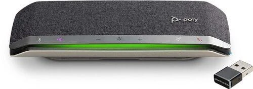Poly Sync 40+ garsiakalbis, konferencijų sprendimas, Bluetooth, USB-A ir USB-C, įskaitant BT600 Bluetooth raktą