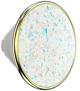 PopSockets PopTop Luxe Enamel Opal telefono laikiklis ir stovas baltas
