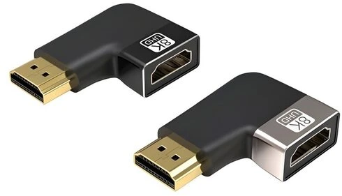 PREMIUMCORD adapteris 8K HDMI A - HDMI A, F/M, 90° kampas - kairysis