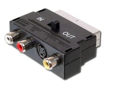 SCART į RCA ir S-Video jungties adapteris