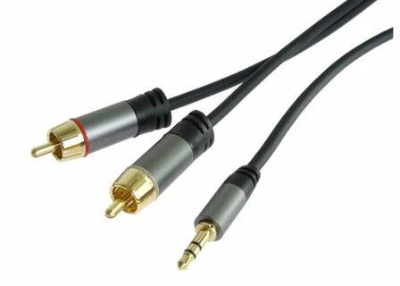 Jack 3.5mm į 2x RCA kabelis su auksuotais antgaliais