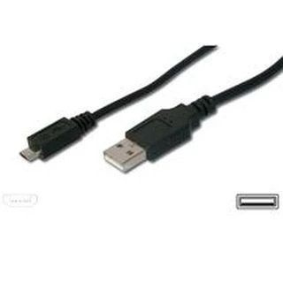 Kabelis USB PremiumCord USB-A - microUSB 1 m Juodas (ku2m1f)
