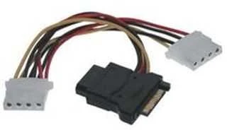 PremiumCord SATA 15 kontaktų – Molex x3, 0,16 m, daugiaspalvis (kfsa-9)