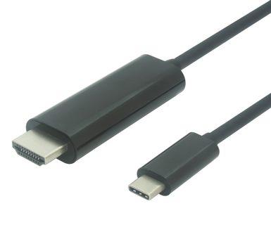 Kabelis USB PremiumCord USB-C HDMI, 1.8m, Juodas (ku31hdmi03)