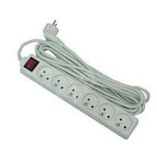 „PremiumCord“ maitinimo juostelė, 6 lizdai, 3 m, balta (pp6k03)