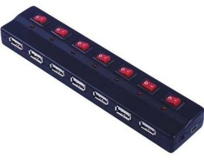 PremiumCord USB 2.0 šakotuvas su septyniais jungikliais