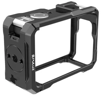 Metalinis apsauginis dėklas su „Puluz“ šalto bato laikikliu, skirtas „DJI Osmo Action 6“ dronui