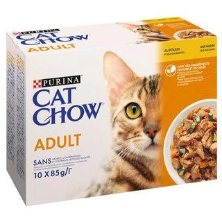 Purina Nestle Drėgnas Kačių Maistas - PURINA Cat Chow Vištiena Ir Cukinija 10x85g