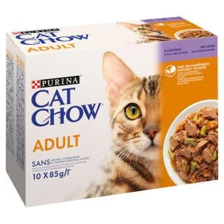 Purina Nestle Drėgnas Kačių Maistas - Purina ėriena, žaliosios pupelės 10 x 85 g