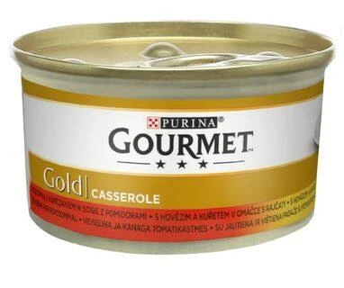 Purina Nestle Drėgnas Kačių Maistas - GOURMET GOLD Jautiena Ir Vištiena 85g