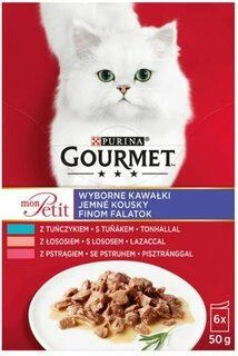 Purina Nestle Drėgnas Kačių Maistas - Gourmet Mon Petit Žuvies Mišinys 6 x 50 g