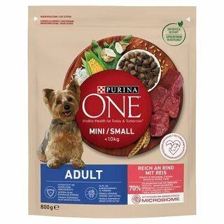 Purina Nestle Šunų Maistas - Purina One Mini Suaugusiųjų Jautiena Ir Ryžiai 800g