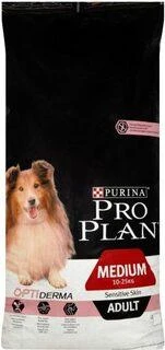 Purina Pro Plan OPTIDERMA dog adult Medium Sensitive Skin 14 kg, suaugusių vidutinių veislių, turinčių jautrią odą šunų sausas pašaras 12367239