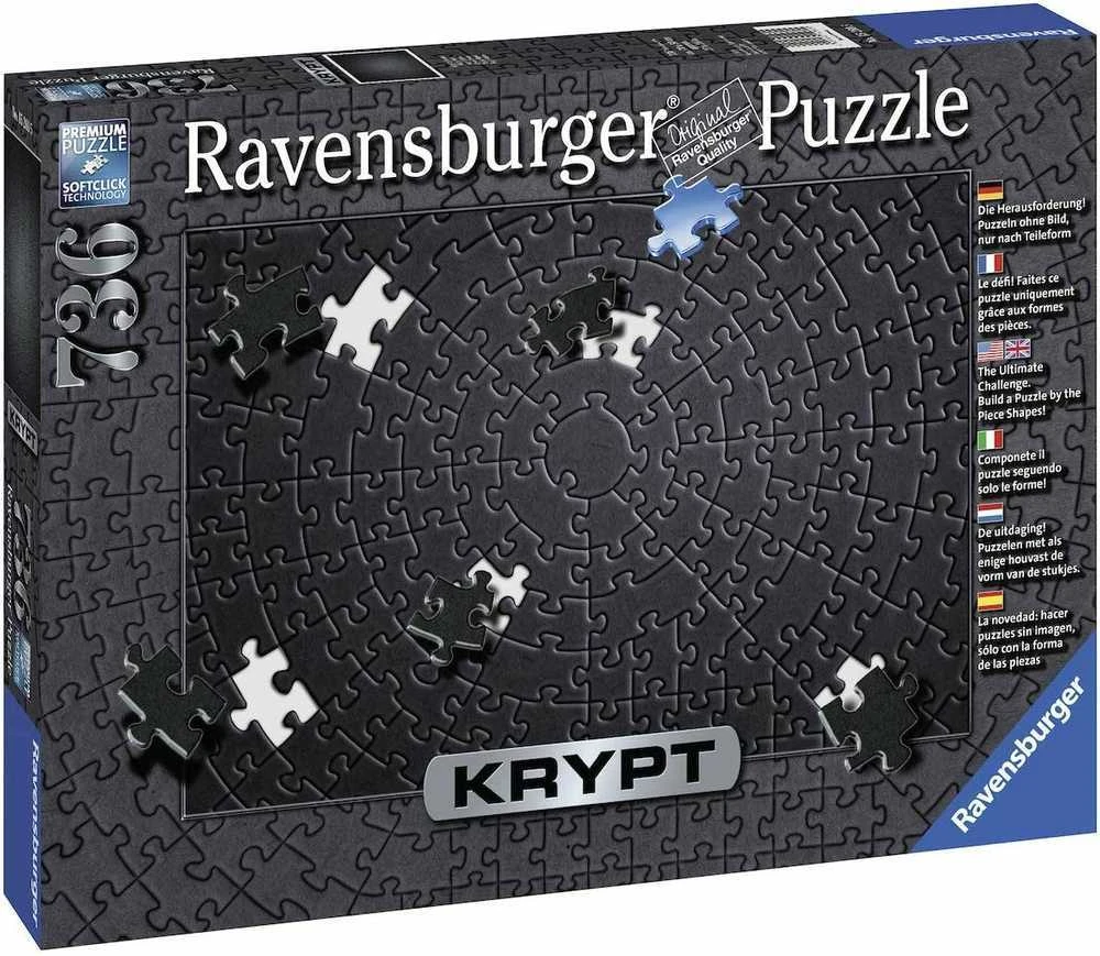 Ravensburger Dėlionė 736 vnt. - "Krypt" Juoda