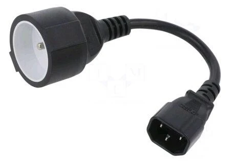 QOLTEC 53907 Adapteris IEC 320 C14 FRENCH 0,15m