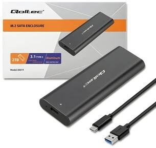 QOLTEC 50312 M.2 SATA SSD / NVME / USB tipo C korpusas