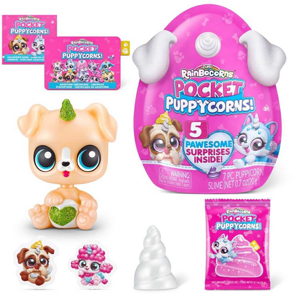 Zuru RAINBOCORNS figūrėlė su aksesuarais Pocket Puppycorn, 1 serija, 5 aksesuarai aprašymas - Prekės nuotrauka