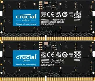 Nešiojamo kompiuterio atmintis RAM Crucial DDR5-5600 Kit 32GB 2x16GB SODIMM CL46 (16Gbit)