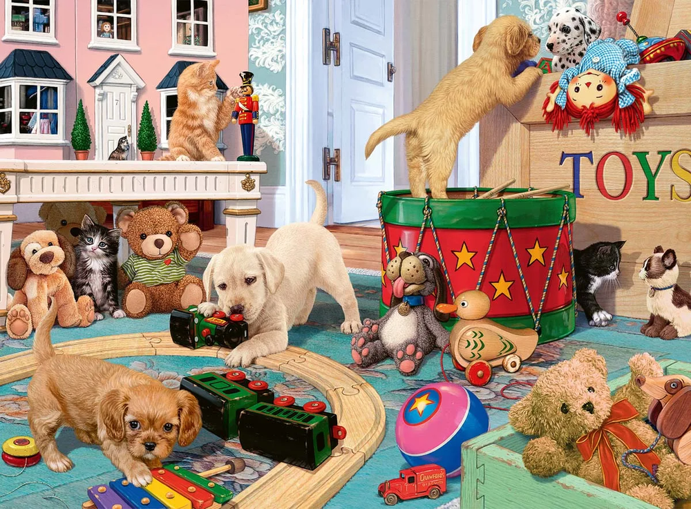 Ravensburger Dėlionė 150 vnt. - Mažųjų letenėlių žaidimo laikas
