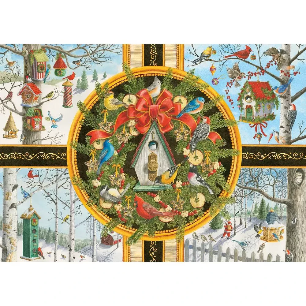 Ravensburger Dėlionė 500 vnt. - Kalėdinis vainikas su paukščiais