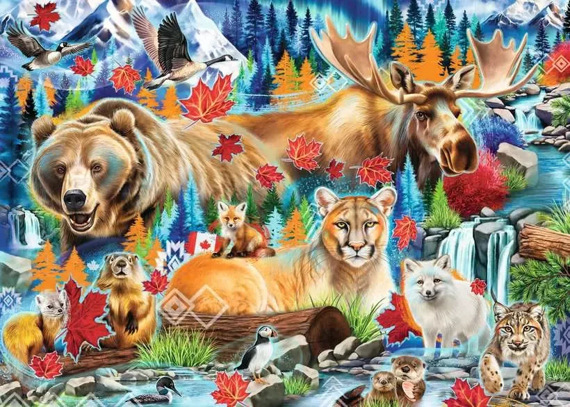 Ravensburger Dėlionė 1000 vnt. - Kanados laukiniai gyvūnai