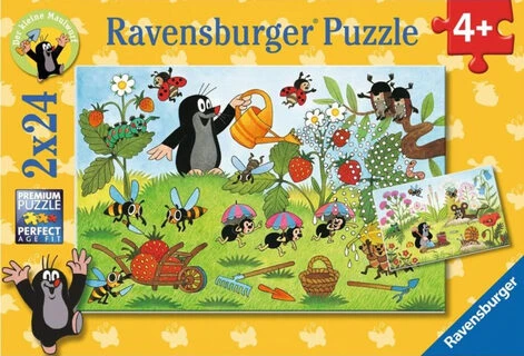 Ravensburger 2 dėlionės „Kurmiukas“, 2×24 det., nuo 4 m.