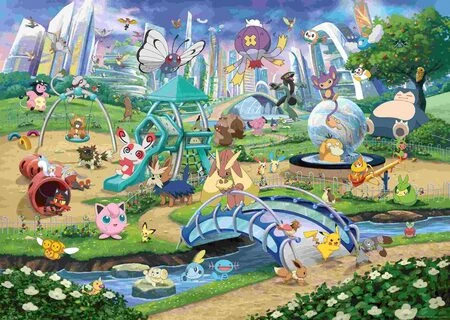 Dėlionė Ravensburger 2D galvosūkis 1000 pokemonų
