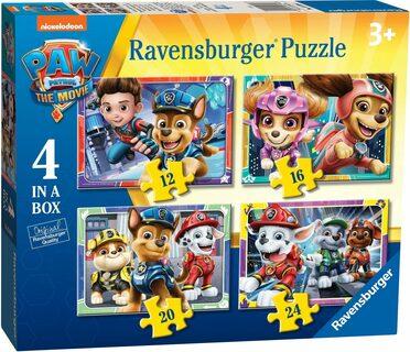 Ravensburger "4 viename" Dėlionė 12, 16, 20, 24 vnt. - Šunyčiai patruliai (PAW Patrol)