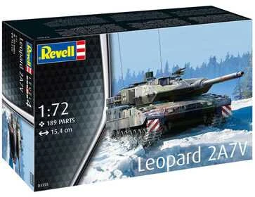 Revell Leopard 2A7V tanko modelis 1/72 – plastikinis surinkimo rinkinys