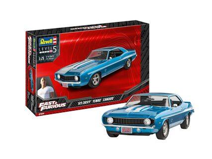 Revell Greiti ir įsiutę 1969 Chevy Yenko Camaro plastikinis modelis 1:25