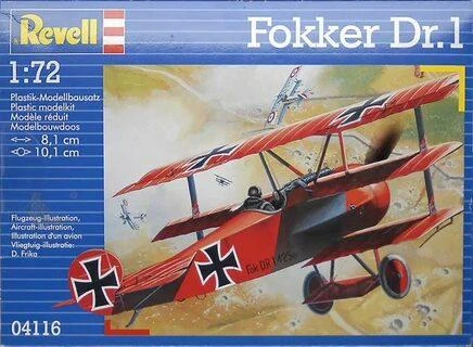 Klijuojamas lėktuvo modelis Revell Fokker DR.1 1:72, 30 d.