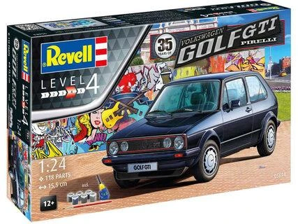 Revell - 35 Years VW Golf 1 GTI Pirelli dovanų komplektas, 1/24, 05694