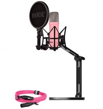 Rode Microphones NT1 Signature +XLR-cable+Desktop Studio Arm , microphone - pink, Bundle