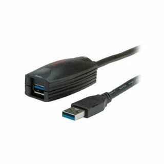 Kabelis USB Roline USB-A - USB-A 5 m Juodas (12.04.1096)
