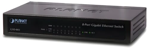 Šakotuvas Planet 8-Port 10/100/1000Mbps Gigabit Ethernet jungiklis