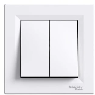 „Schneider Electric“ dvigubas mygtukas „Asfora Baltas“ (EPH1100321)