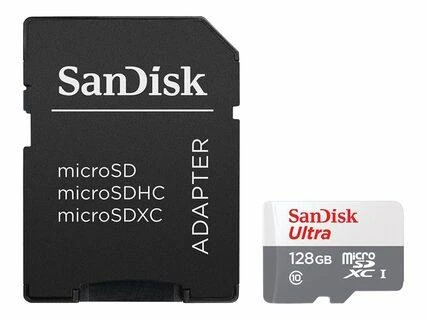 Atminties kortelė SanDisk Ultra Micro SDXC UHS-I Class 10, 128 GB, su adapteriu