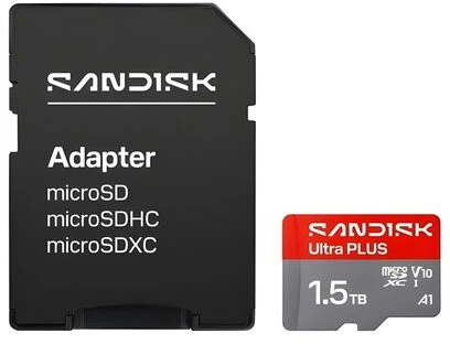 Sandisk PNY Ultra PLUS Micro SDXC 1.5TB Class 10 UHS-I/U1 A1 V10 atminties kortelė (SDSQUBQ-1T50-GN6MA)