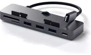 HUB USB Satechi Clamp Hub Pro 1x SD 1x USB-C 1x Micro SD + 3x USB-A 3.0 (ST-TCIMHM)