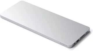 Satechi Slim Dock, skirtas iMac 24" USB-C (USB-C 10Gb, USBA-A 10Gb, 2x USB-A, mikro/SD kortelių skaitytuvas, NVMe SATA lizdas) (sidabrinė)
