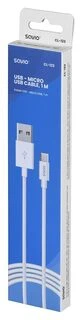 USB Kabelis - SAVIO CL-123 1m USB A į micro USB B 480 Mbit/s