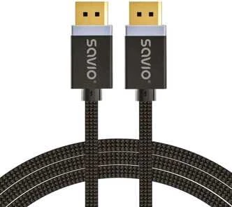 DisplayPort Kabelis - Savio CL-166 2 m Juodas