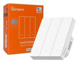 Sonoff SwitchMan ZBM5 Zigbee jungiklis 3 klavišų, baltas 86W