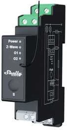 „Shelly Wave Pro 2PM LR“ dviejų kanalų Z-Wave DIN bėgelio valdiklis