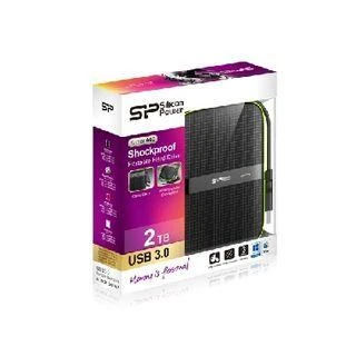 Kietasis diskas Silicon Power Armor A60 1TB 2.5 ", USB 3.1, Juodas/Žalias