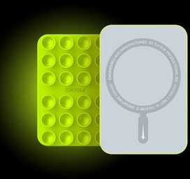 Universalus siurbtukas „Skinarma Stax MagSafe“ telefonui, skirtas „Niteglow“