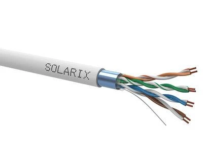 Solarix CAT5e instaliacinis kabelis, FTP, PVC, 305 m gijos, dėžutė (SXKL-5E-FTP-PVC-GY)