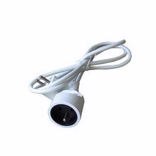 Solight prailginimo laidas - jungtis, 1 lizdas, 2m, 3 x 1mm2, baltas