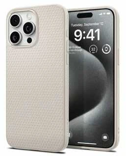Dėklas „Spigen Liquid Air“, natūralus titanas – „Apple iPhone 15 Pro“