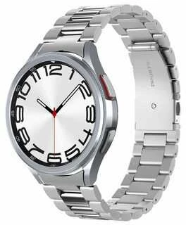 „Spigen Modern Fit 316L“ dirželis, sidabrinis - „Samsung Galaxy Watch6 Classic“ 47 mm